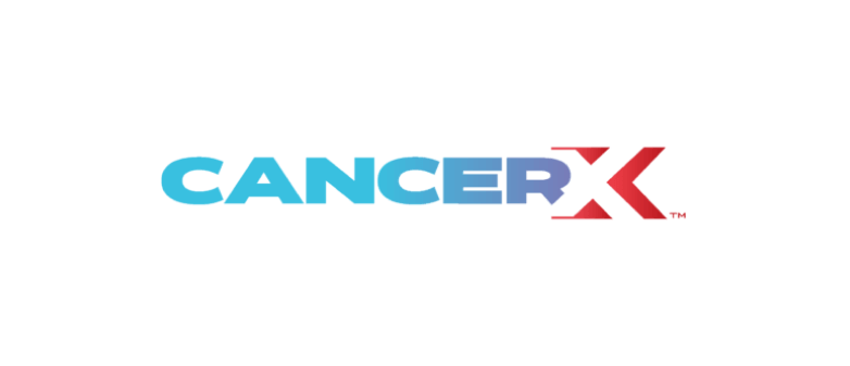 CancerX logo.